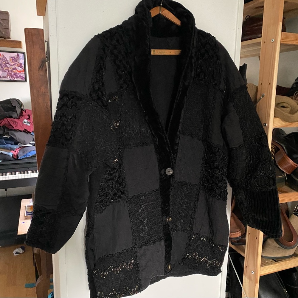 SOLD Funky 80's Quilt Coat